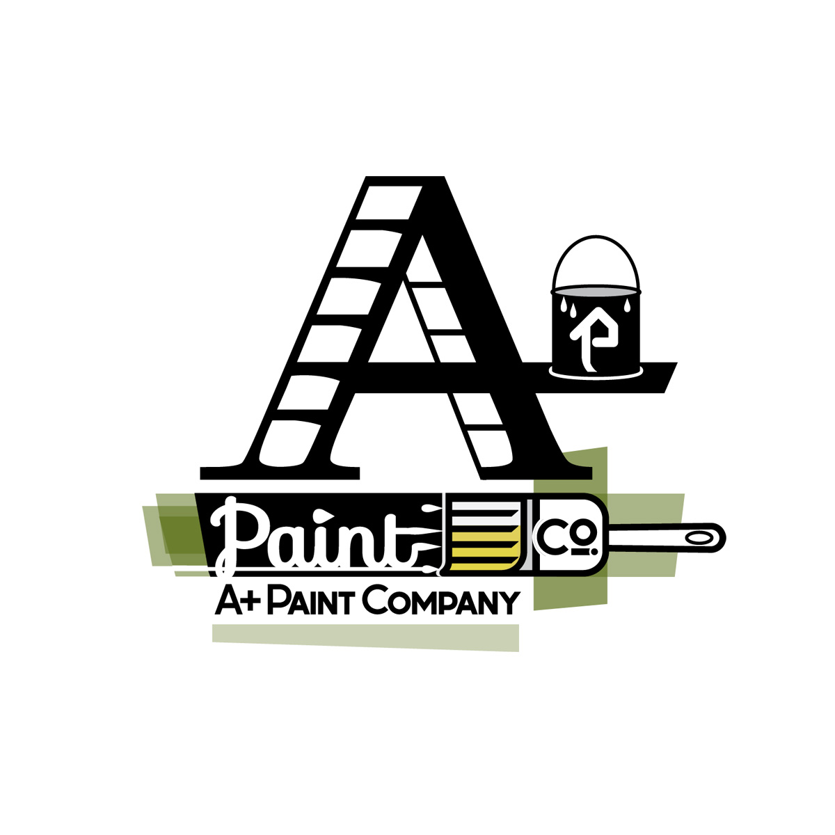 A-Plus Painting company typographic logo