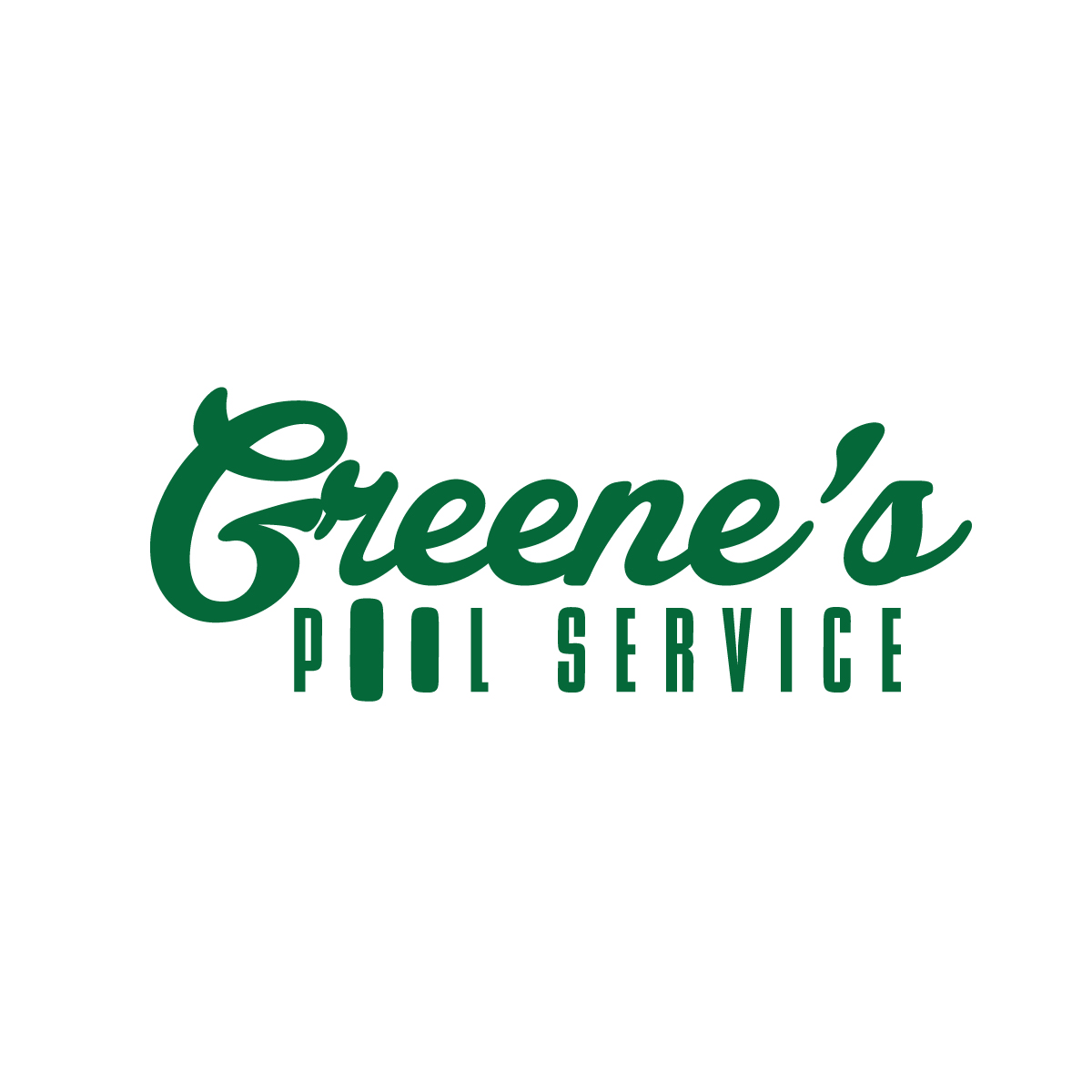 pool service and repair typographic logo