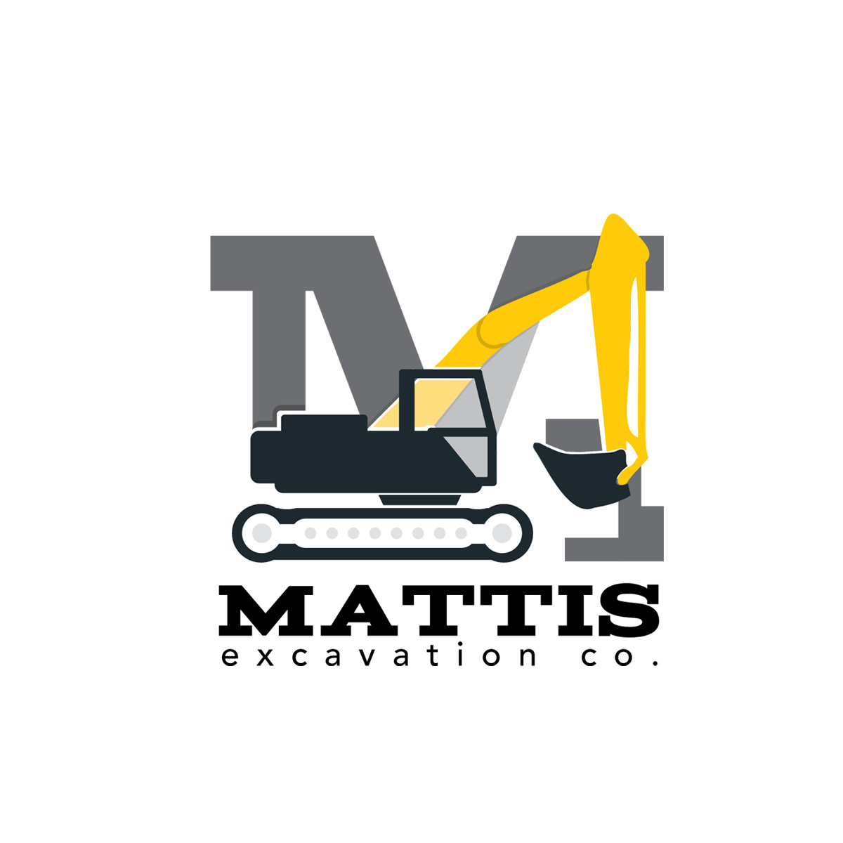 excavating company typographic logo