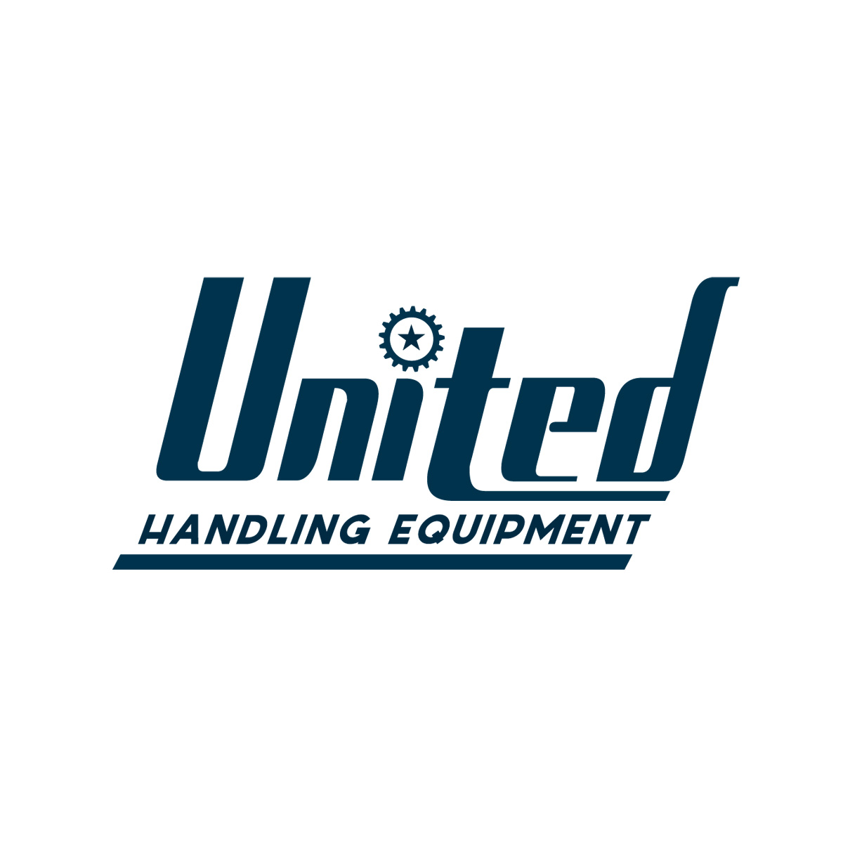 united handling equipment typeographic logo namemark