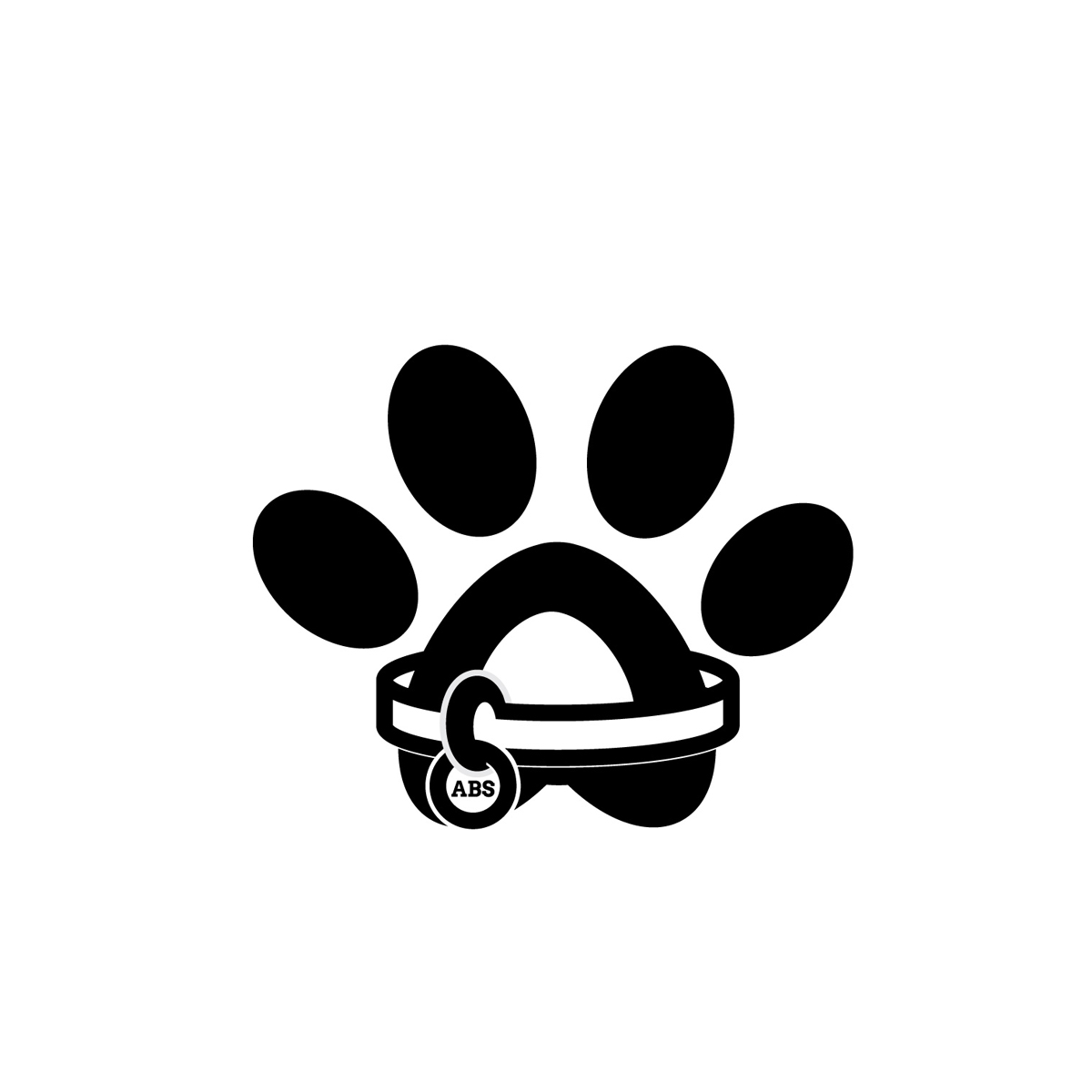 dog training ABS typographic monogram logo