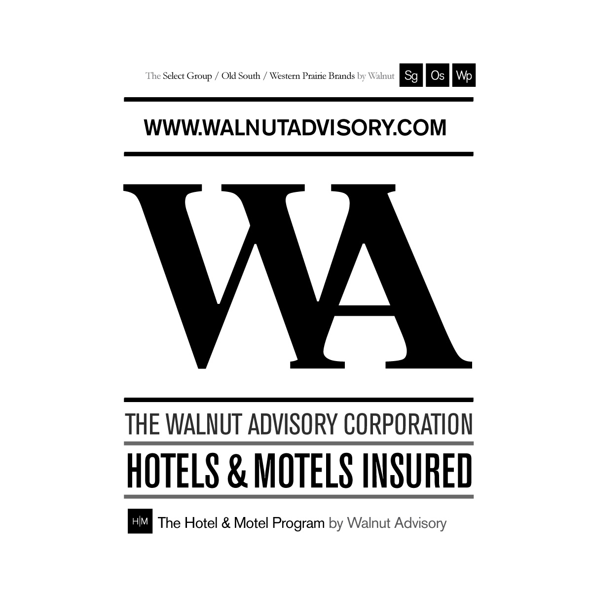 walnut advisory typography design