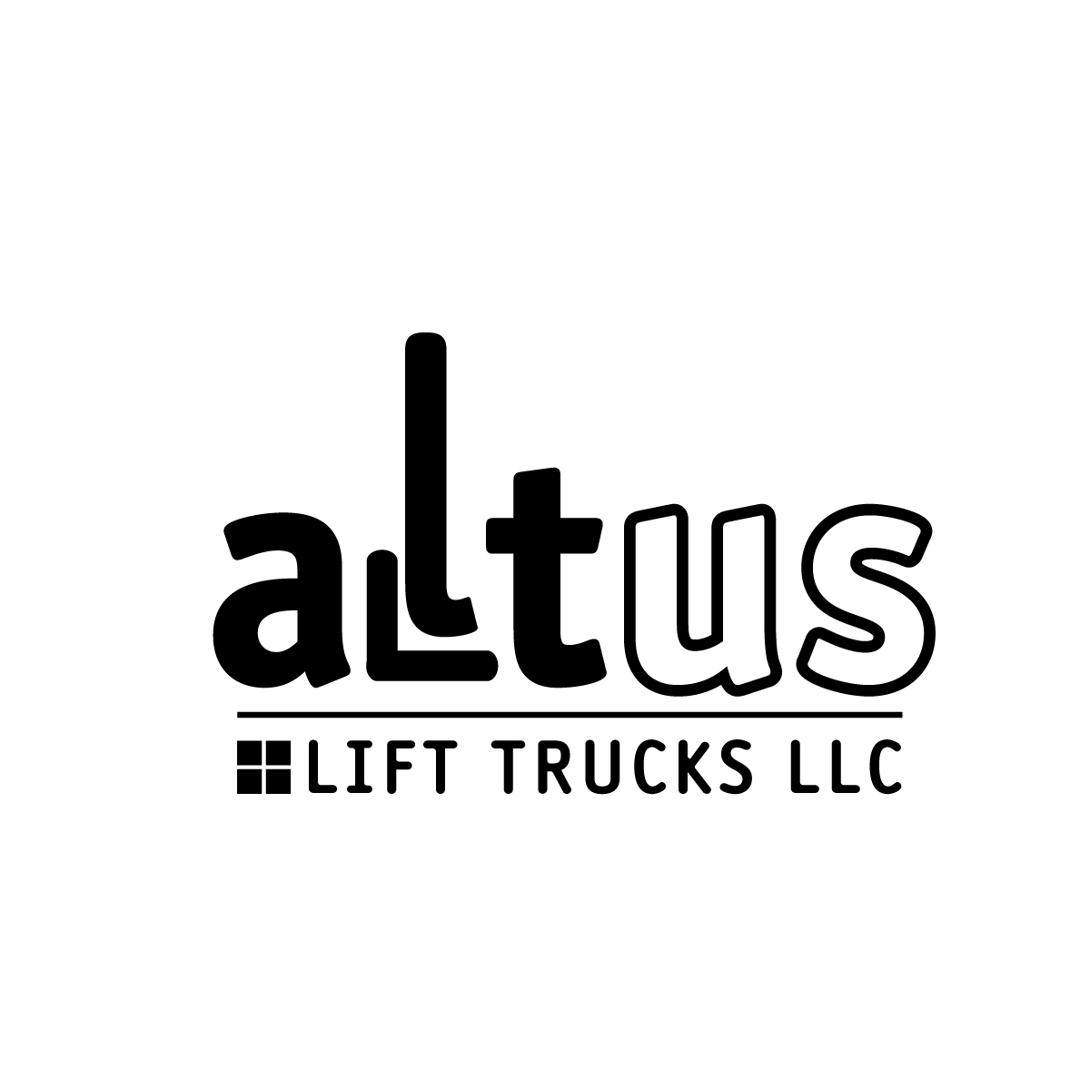 altus forklift typographic logo